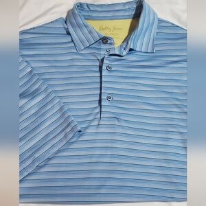 Bobby Jones Men's Polo in Blue Stripes. SzM